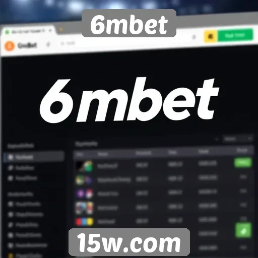 Interface do usuário do 6mbet é intuitiva